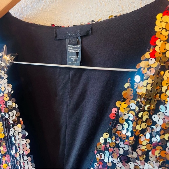 H:ours sequin plunge mini dress - Picture 5 of 5